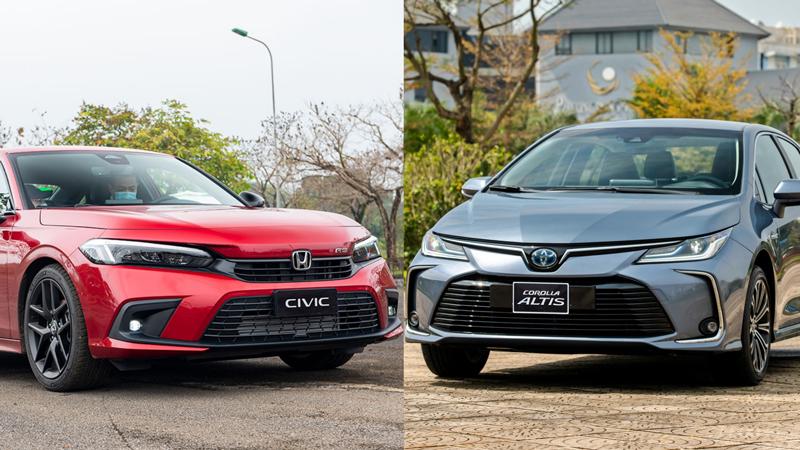 Toyota Corolla Altis và Honda Civic là 2 đối thủ xứng tầm