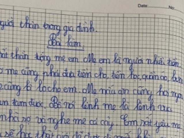 Bài văn tả mẹ chuẩn nóc nhà quyền lực của học sinh tiểu học khiến dân mạng cười ngất