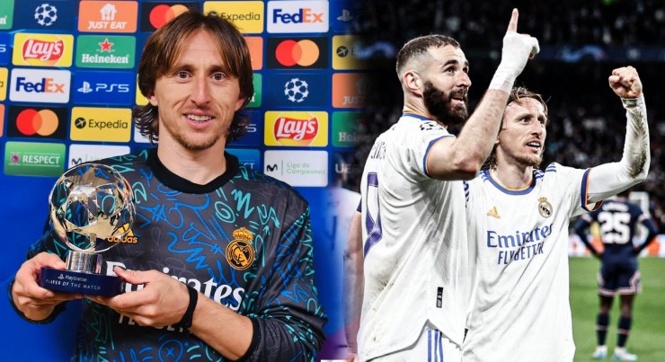 Modric "vượt" Benzema nhận danh hiệu Cầu thủ hay nhất trận