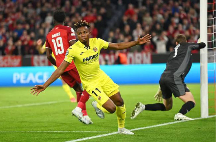 "Siêu dự bị" Samuel Chukwueze ghi bàn cuối trận giúp "Tàu ngầm vàng" tạo cơn đại địa chấn ở đất khách