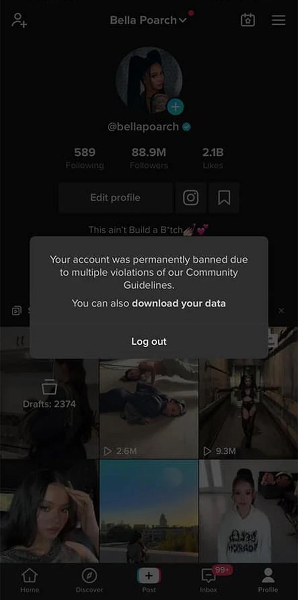Việc mất đi 88,1 triệu người theo dõi trên nền tảng TikTok sẽ khiến Bella phải mất khá lâu để xây dựng lại kênh mới của mình.