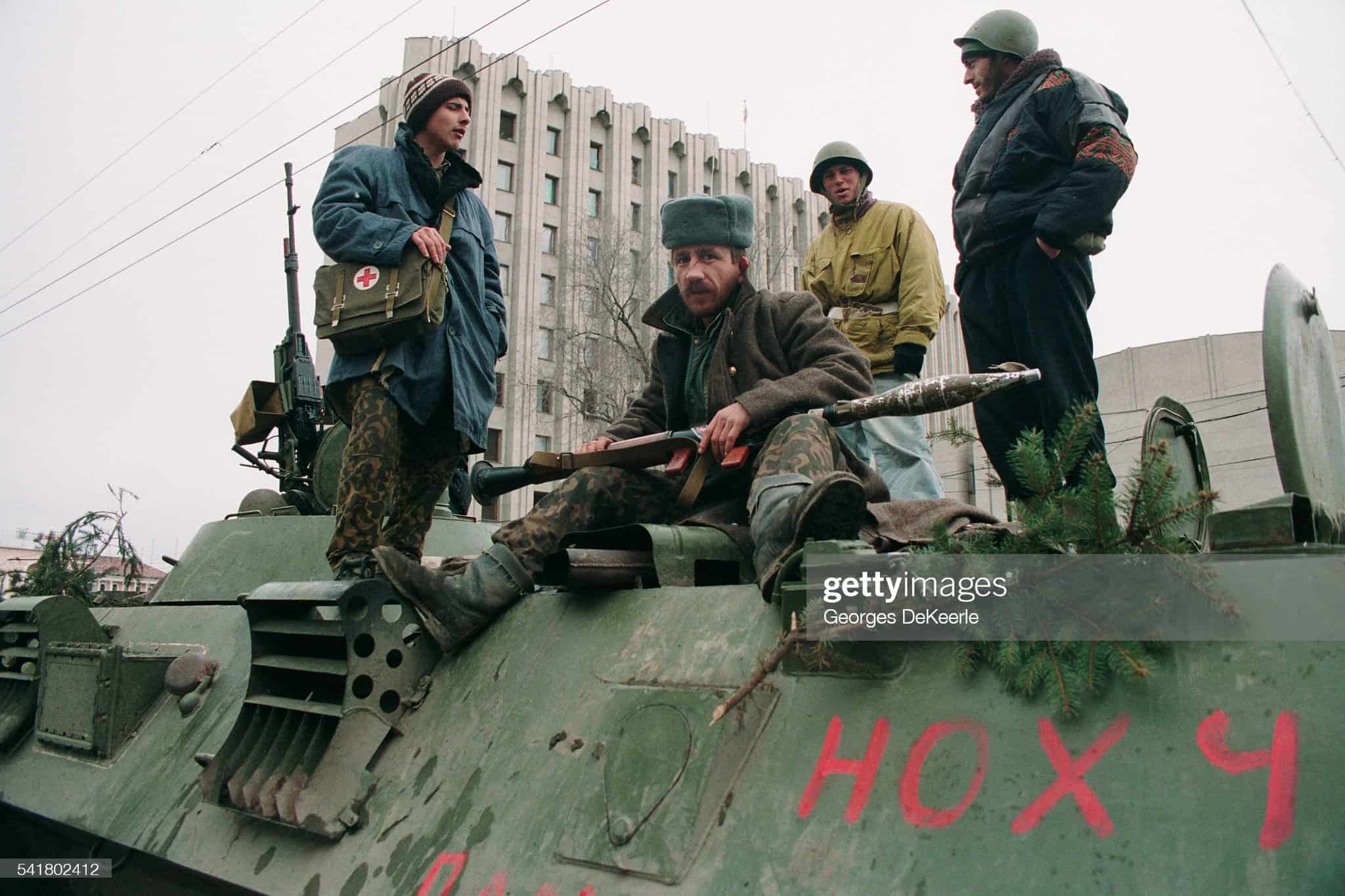 Quân Chechnya ở thủ phủ Grozny. Ảnh: Getty