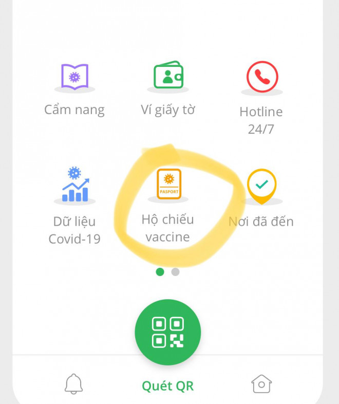 Để xem được hộ chiếu vắc-xin người dân có thể vào ứng dụng PC Covid sau đó vào mục "Hộ chiếu vắc-xin"