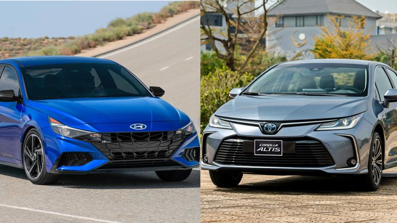 Giá xe Elantra thấp hơn tương đối so với Toyota Corolla Altis