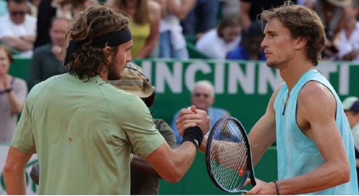 Alexander Zverev thua tâm phục khẩu phục Tsitsipas ở bán kết Monte Carlo Masters tối 16/4