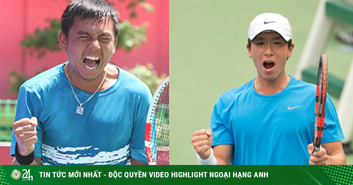 Ly Hoang Nam plays the Korean tennis player, won the second place in the Thai tournament