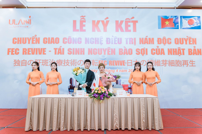 Lễ ký kết chuyển giao công nghệ trị nám FEC Revive Nhật Bản và Công ty TNHH PT ULA Việt Nam