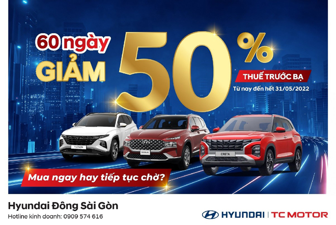 Hyundai Đông Sài Gòn ưu đãi mua xe hấp dẫn trong tháng 4 - 1