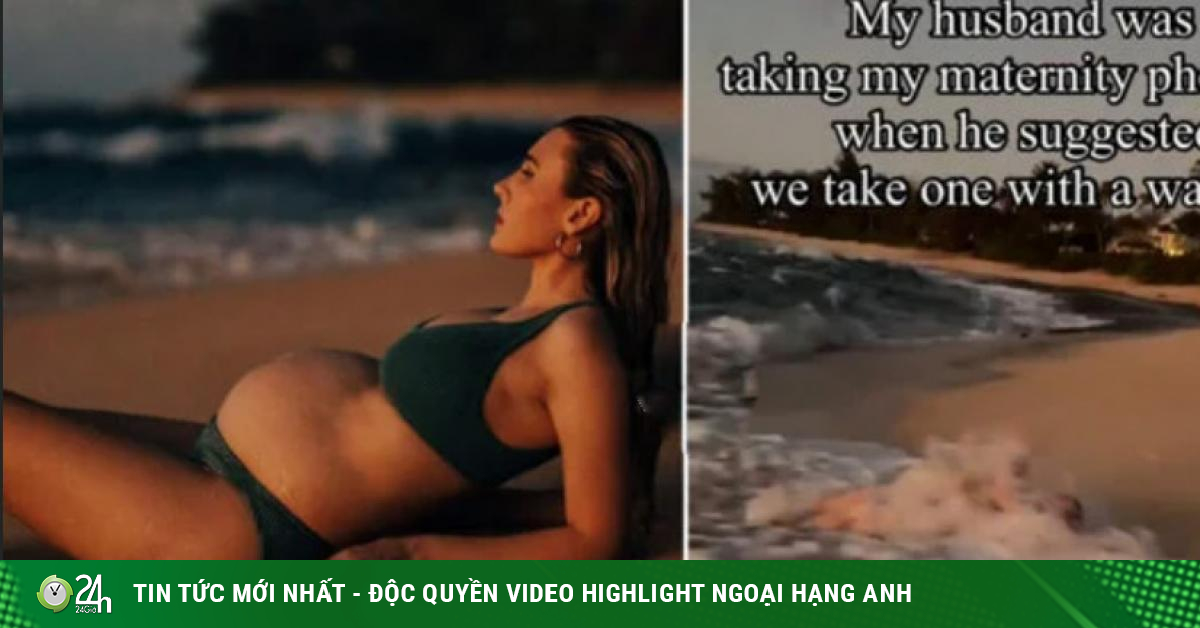 Clip: Pregnant woman “living virtual” on the beach receives a funny ending-Young man