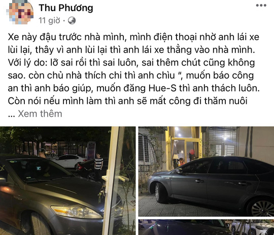 Chị Th.Ph. phản ánh trên trang Facebook cá nhân của mình