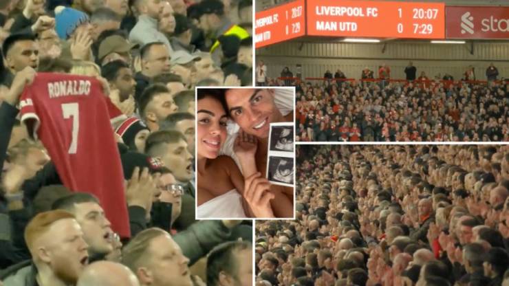 Fan Liverpool dành tràng pháo tay động viên tinh thần Ronaldo đúng vào phút thứ 7 trận gặp MU