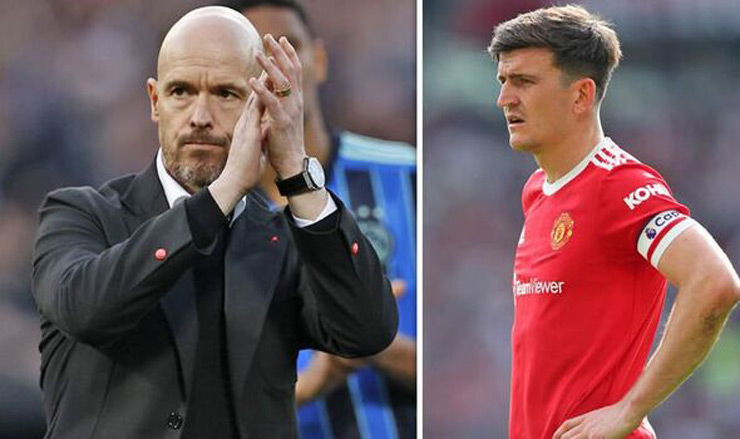 Erik Ten Hag lên làm tân HLV MU và ông có thể tước băng đội trưởng của Harry Maguire