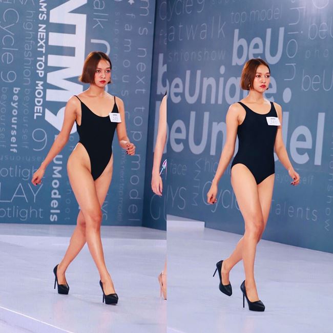 The 19-year-old Bac Ninh girl caused controversy because she wore a swimsuit that did not fit her chest to compete in the beauty pageant - 4