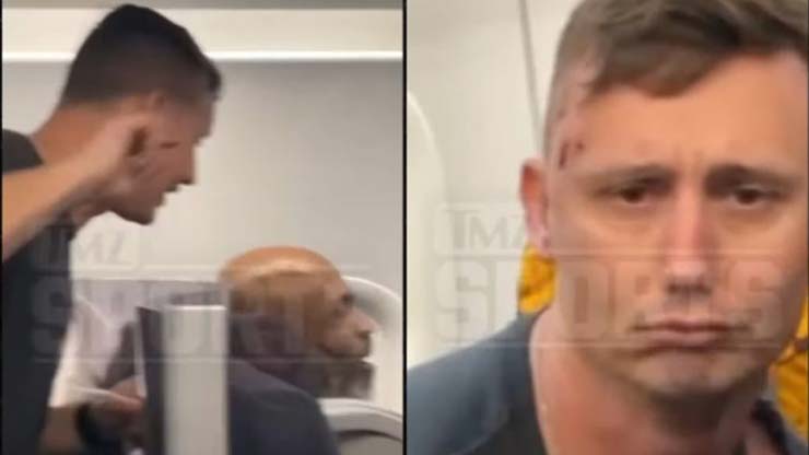 Ảnh chụp video ghi lại người đàn ông quấy rầy Mike Tyson trên máy bay trước khi bị đấm