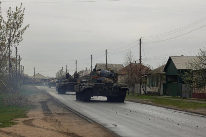 Xe tăng Ukraine ở vùng Donetsk, Ukraine. Ảnh: Reuters