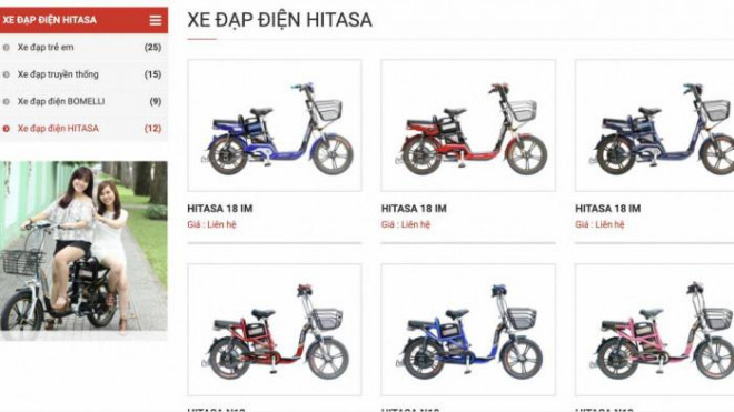 Một số mẫu xe đạp điện của HITASA phải triệu hồi