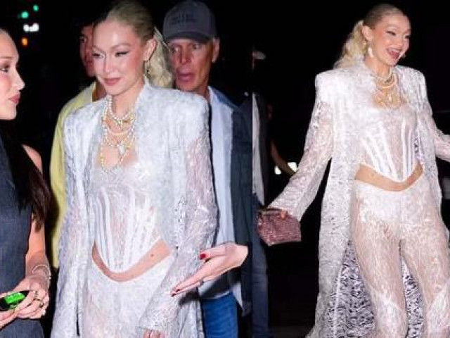 Thời trang - Gigi Hadid diện đồ xuyên thấu khoe chân dài miên man mừng sinh nhật tuổi 27