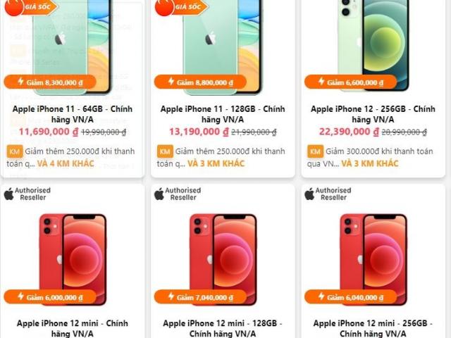 Hàng loạt mẫu iPhone rớt giá, có chiếc giảm gần chục triệu đồng