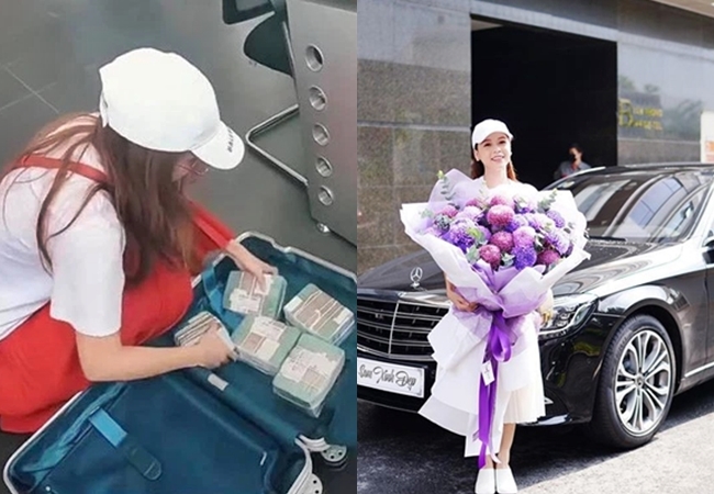 Cuối năm 2019, cô mang theo một vali tiền để mua thêm 1 chiếc Mercedes trị giá gần 2,6 tỷ đồng.




