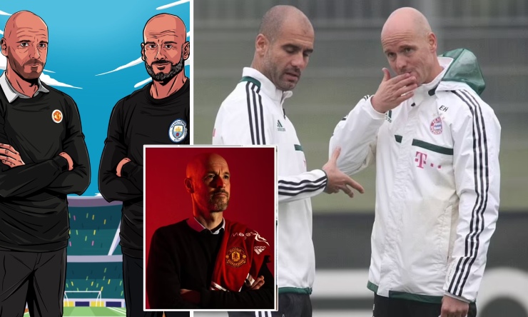 Tân HLV trưởng MU, Ten Hag&nbsp;chịu ảnh hưởng sâu sắc từ Pep Guardiola sau quãng thời gian làm việc chung ở Bayern Munich