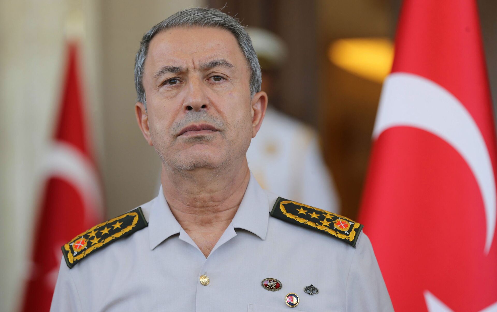Ông Hulusi Akar - Bộ trưởng Quốc phòng Thổ Nhĩ Kỳ (ảnh: RT)