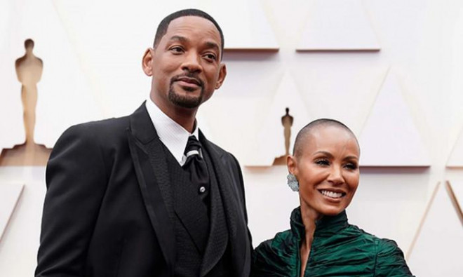 Will Smith và vợ trên thảm đỏ Oscar 2022