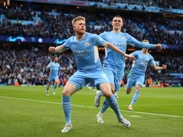 Man City thắng Real Madrid 4-3: De Bruyne ghi bàn siêu tốc, Benzema đón kỷ lục kép