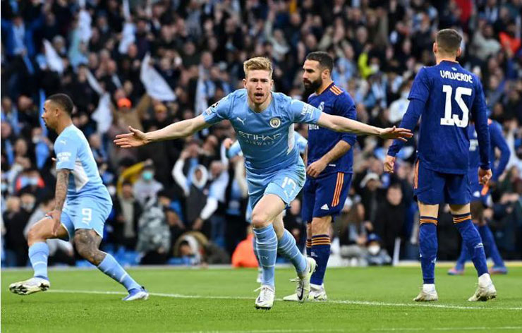 De Bruyne lập công ở giây 93&nbsp;và giúp Man City có bàn thắng sớm nhất trong lịch sử CLB này tại&nbsp;Champions League