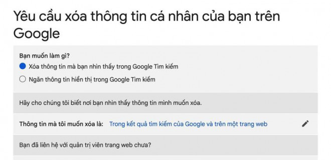 Yêu cầu Google xóa bớt thông tin cá nhân khỏi công cụ tìm kiếm. Ảnh: TIỂU MINH