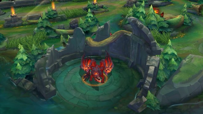 Một góc Bản đồ Nguyên Tố trong&nbsp;Liên Minh Huyền Thoại: Tốc chiến.