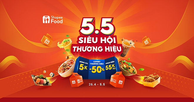 5 ưu đãi “hủy diệt” của ShopeeFood 5.5: Đồng giá 5K, giảm 50%, hoàn xu 55K,... - 1