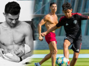 Bóng đá - Ronaldo khoe ảnh con gái nhỏ, quý tử Cristiano Jr. tái hiện siêu phẩm xé lưới Chelsea