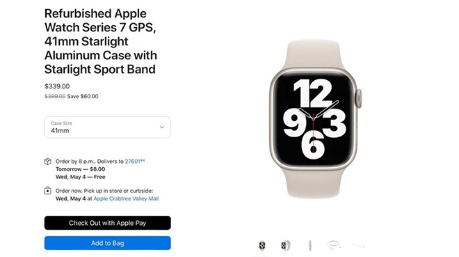 Apple Watch Series 7 tân trang có giá cực hấp dẫn.