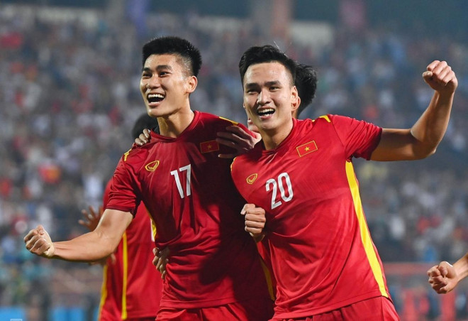 U23 Việt Nam thắng 3-0 trước U23 Indonesia trong trận mở màn SEA Games 31. Ảnh: VnExpress&nbsp;