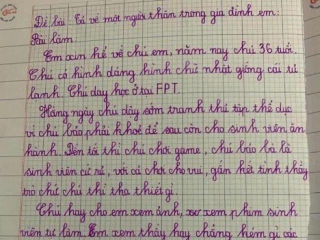 Bài văn tả chú ruột làm giảng viên đại học, tưởng oai lắm ai ngờ bị bóc phốt liên hoàn