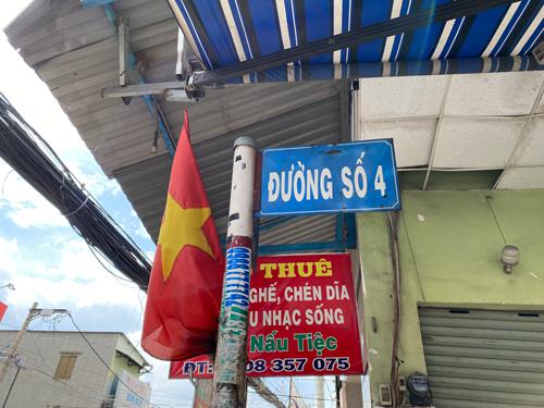 Phường Bình Hưng Hòa A, quận Bình Tân, TP HCM có 3 đường có tên đường số 4