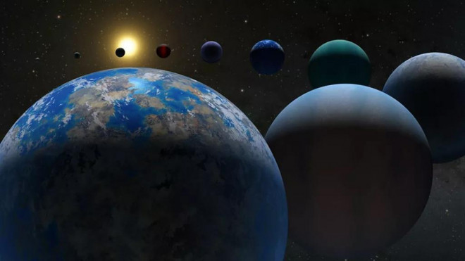 Trái Đất và các hành tinh từng được xác định là khá giống Trái Đất từng được tìm thấy - Ảnh: NASA