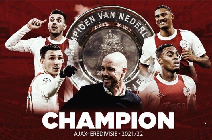 Chức vô địch Hà Lan là lời chia tay đầy ý nghĩa của Ten Hag với Ajax, trước khi chuyển sang dẫn dắt MU