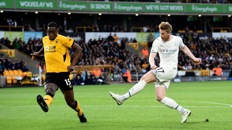 De Bruyne sớm mở tỷ số cho Man City tại "hang Sói" Molineux của Wolves