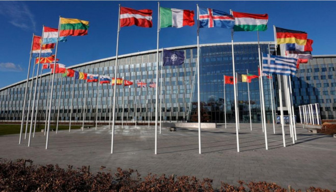 Trụ sở NATO ở Brussels (Bỉ). Ảnh: AP&nbsp;