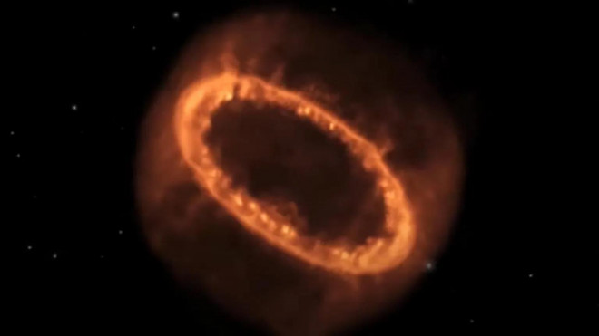 Vòng tròn lửa ma quái mà ASKAP bắt được - Ảnh: NASA/CXC/A. Hobart