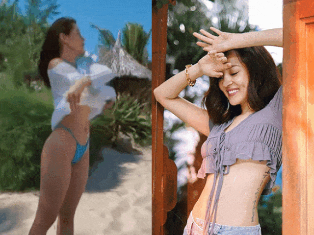 Bảo Anh, Chi Pu mặc bikini cắt xẻ táo bạo, khoe vòng 1 "ngoại cỡ"