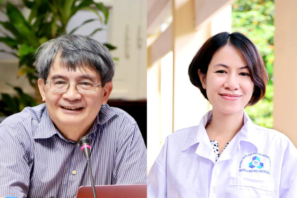Hai nhà khoa học nhận giải thưởng Tạ Quang Bửu năm 2022. Ảnh Bộ Khoa học và công nghệ