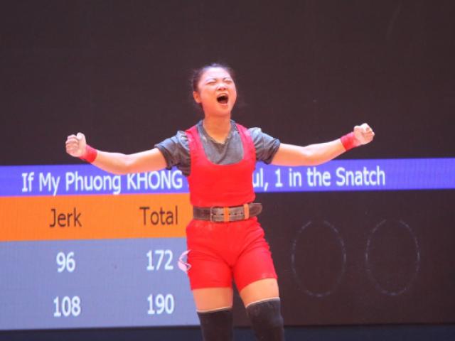 Khổng Mỹ Phượng phá 2 kỷ lục cử tạ, vẫn lỡ hẹn HCV SEA Games