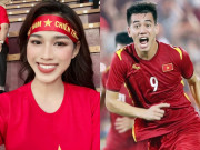 Đời sống Showbiz - Mỹ nhân Thanh Hóa khiến fan nam &quot;mất tập trung&quot; trong đêm bán kết U23 Việt Nam - U23 Malaysia