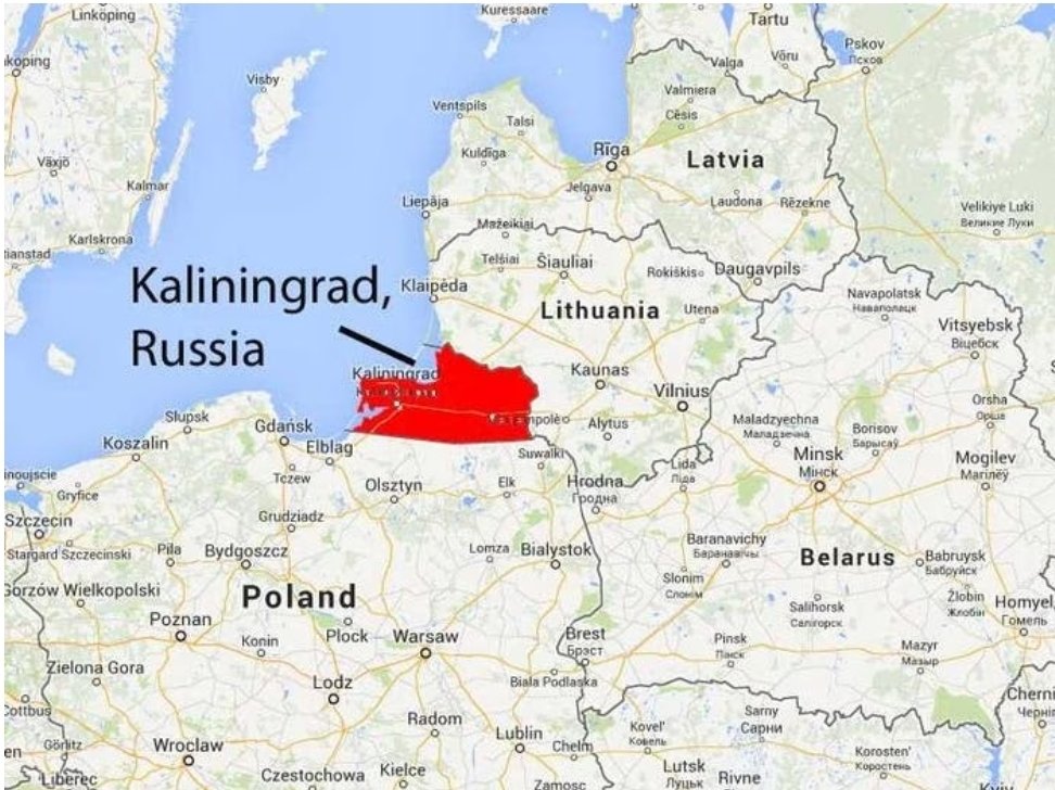 Kaliningrad - vùng lãnh thổ ở eo biển Baltic của Nga (ảnh: BI)