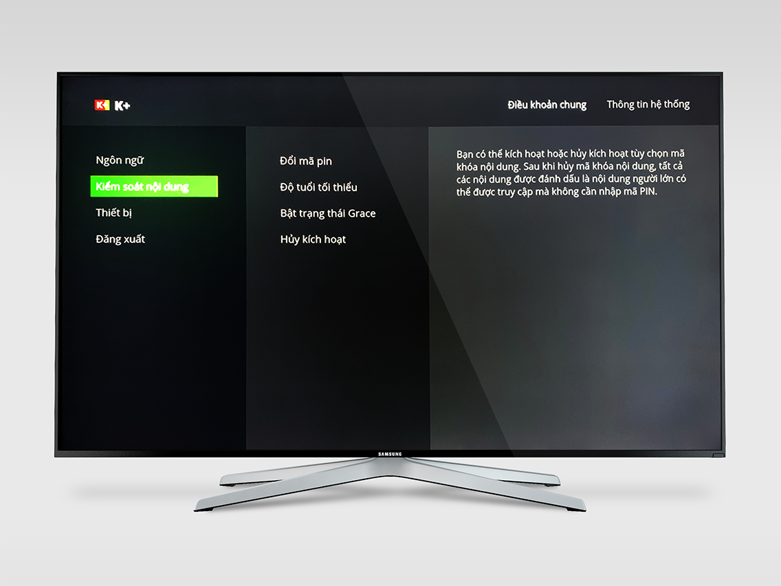 Phụ huynh có thể đặt mã pin để kiểm soát, giới hạn nội dung mà trẻ xem