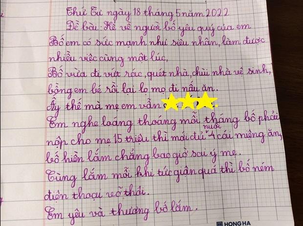 Bài văn miêu tả ông bố quốc dân của học sinh tiểu học khiến dân mạng cười ngất - 1