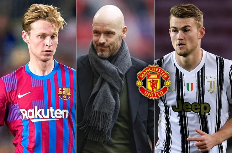 De Jong và De Ligt có thể đến MU theo HLV Ten Hag