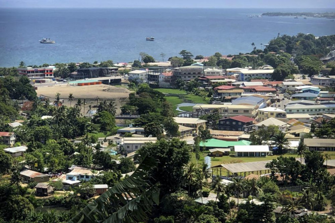 Tàu ở Honiara, Solomon - quốc gia gần đây ký hiệp ước an ninh với Trung Quốc. Ảnh: AP